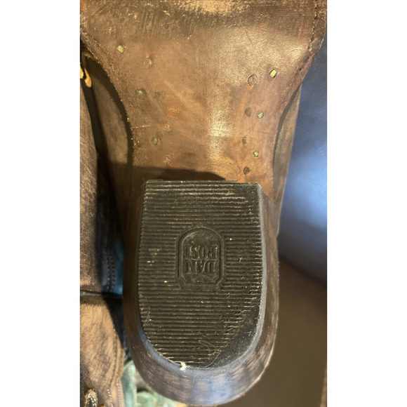 Dan Post Vtg. Bluebird Snip Toe Leather Western Cowboy Boots DP3544 Womens 7 M - Picture 8 of 15